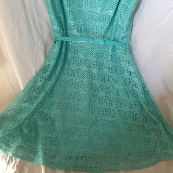 Lace Dress. Aqua Mint color. - Picture 3 of 13